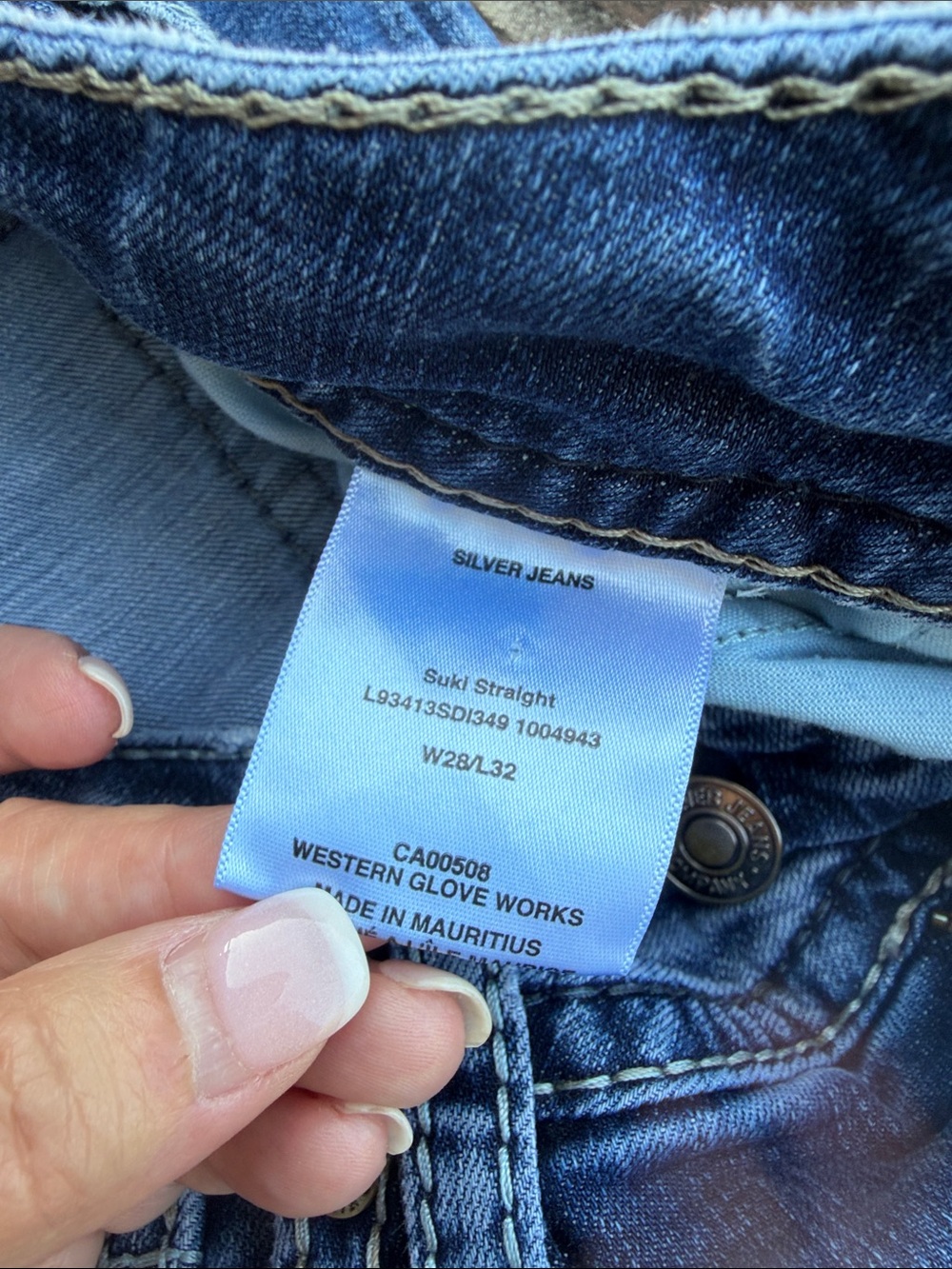 Silver Suki straight blue jeans size 28 - Picture 5 of 6